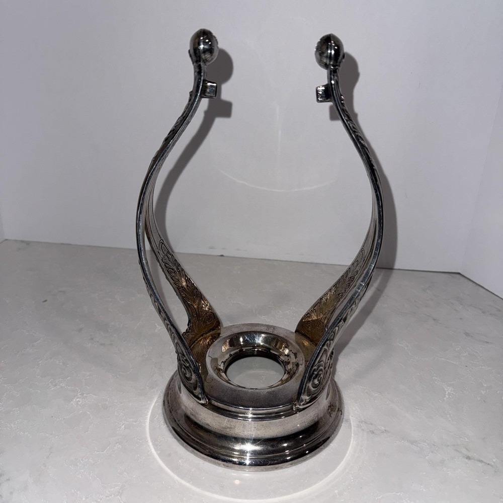 Vtg Silverplate NEWPORT by GORHAM Victorian Coffee Tea Carafe Holder Stand Only